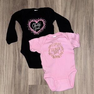 Black & Pink Onesies